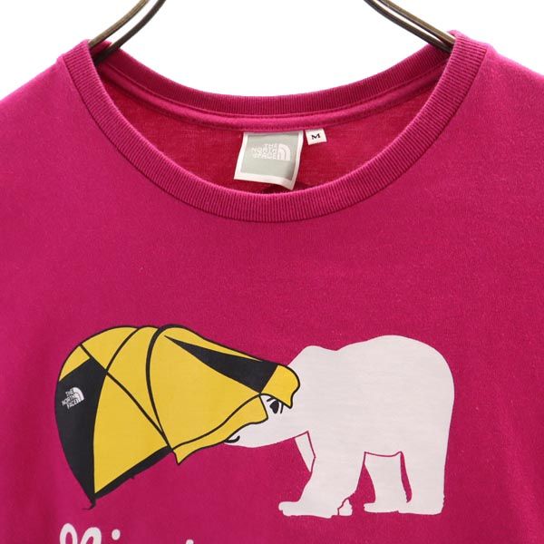 THE NORTH FACE ノースフェイス NTW3473X ロゴ 半袖 Tシャツ M ピンク系 アウトドア レディース