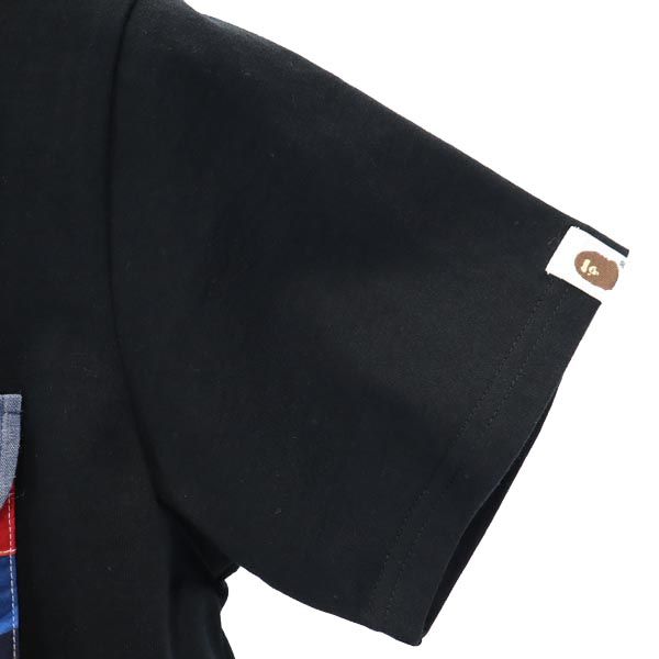 A BATHING APE アベイシングエイプ ロゴプリント 半袖 Tシャツ XS ブラック レディース