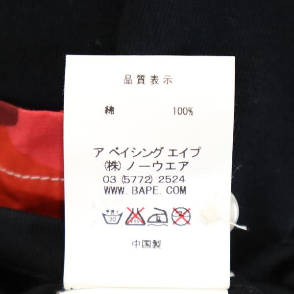 A BATHING APE アベイシングエイプ ロゴプリント 半袖 Tシャツ XS ブラック レディース