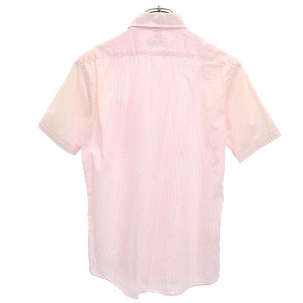 BURBERRY BLACK LABEL バーバリーブラックレーベル 三陽商会 チェック柄 半袖 シャツ 1 ピンク系 メンズ