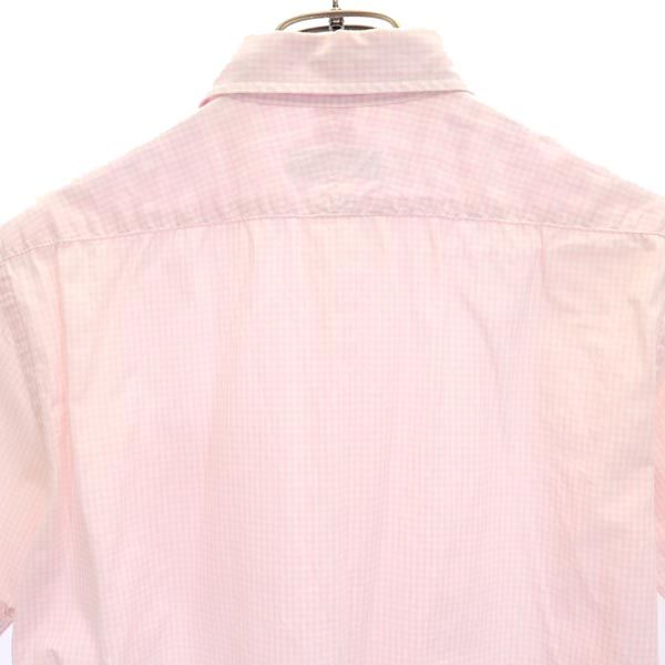 BURBERRY BLACK LABEL バーバリーブラックレーベル 三陽商会 チェック柄 半袖 シャツ 1 ピンク系 メンズ