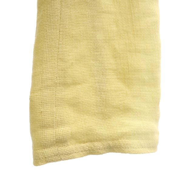 エンポリオアルマーニ イタリア製 リネン ダブルボタン ジャケット 40 黄 Emporio Armani レディース
