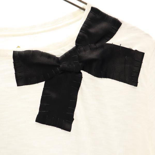 Kate Spade ケイトスペード リボン 半袖 Tシャツ XS ホワイト レディース