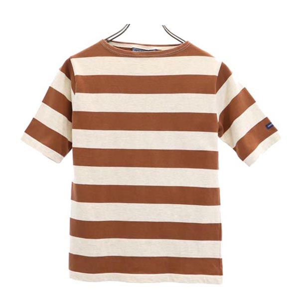 SAINT JAMES セントジェームス ボーダー 半袖 Tシャツ XXS ブラウン系 レディース