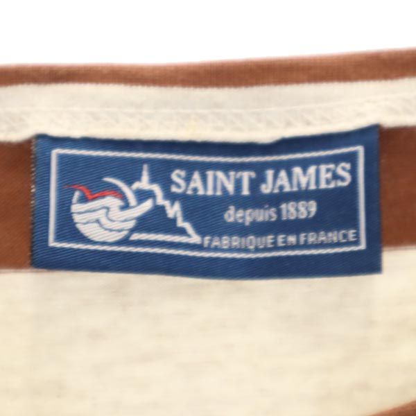 SAINT JAMES セントジェームス ボーダー 半袖 Tシャツ XXS ブラウン系 レディース