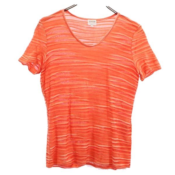 ARMANI アルマーニ 半袖 カットソー 42 オレンジ レディース