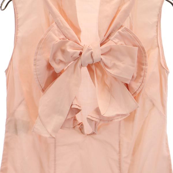 MARNI マルニ ノースリーブ フリルリボン シャツ ピンク系 レディース