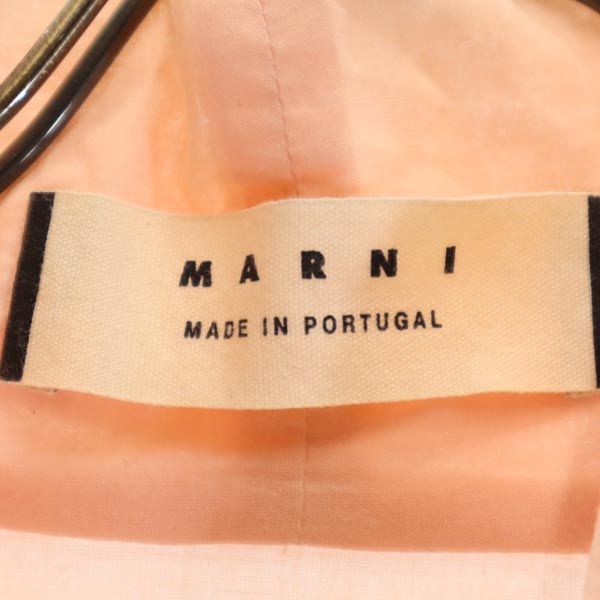 MARNI マルニ ノースリーブ フリルリボン シャツ ピンク系 レディース