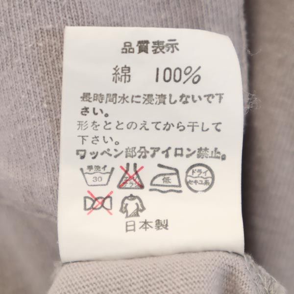 A BATHING APE アベイシングエイプ 日本製 ロゴ刺繍 半袖 Tシャツ S グレー系 胸ポケット レディース