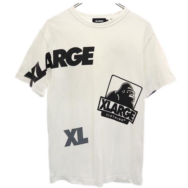 XLARGE エクストララージ ロゴプリント 半袖 Tシャツ S ホワイト系 メンズ