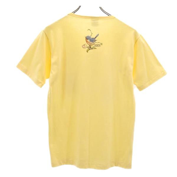 anbil アンビル 90s オールド USA製 プリント 半袖 Tシャツ S イエロー系 メンズ