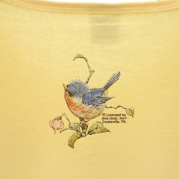 anbil アンビル 90s オールド USA製 プリント 半袖 Tシャツ S イエロー系 メンズ