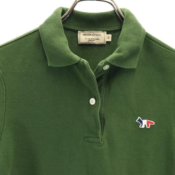 MAISON KITSUNE メゾンキツネ 半袖 ポロシャツ XS グリーン レディース
