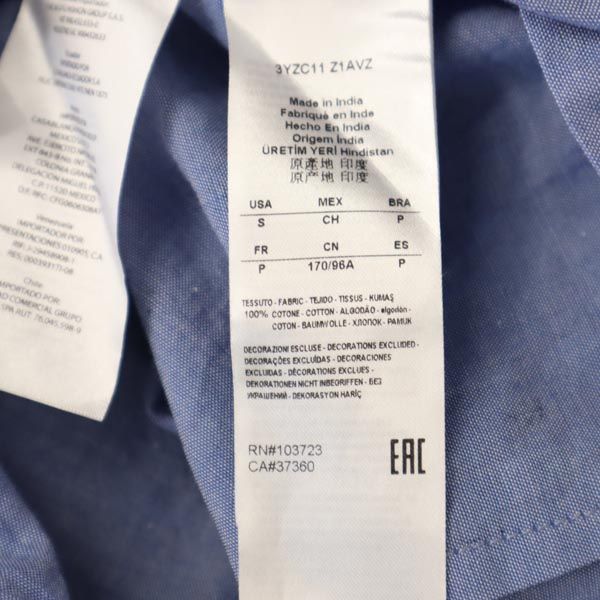 ARMANI EXCHANGE アルマーニエクスチェンジ 総柄 半袖 シャツ S ブルー系 メンズ