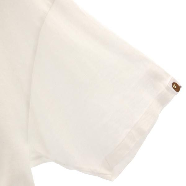 A BATHING APE アベイシングエイプ 日本製 プリント 半袖 Tシャツ L 白 メンズ