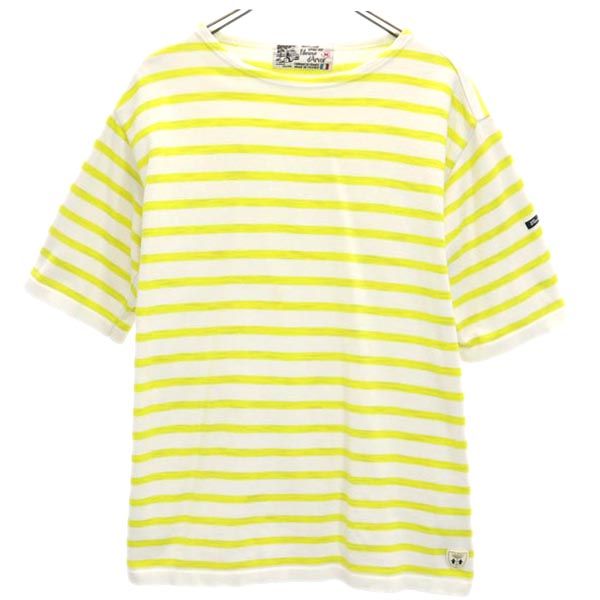 フィールズダルボー フランス製 ボーダー 半袖 Tシャツ M イエロー系 Fileuse d’Arvor メンズ