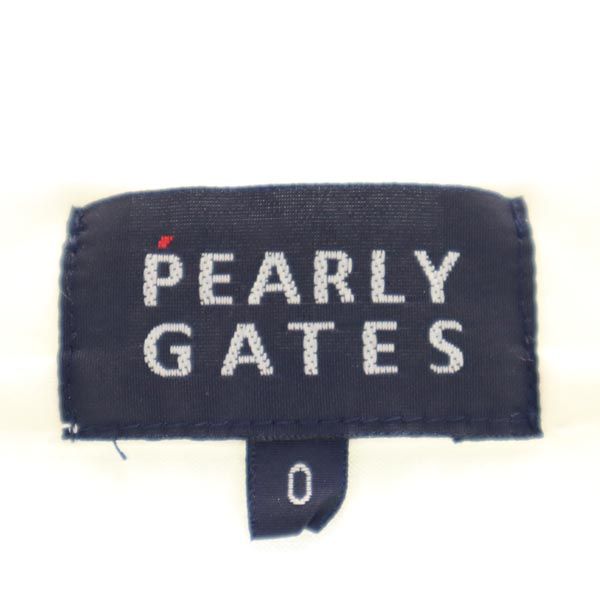 PEARLY GATES パーリーゲイツ 日本製 ゴルフ 半袖 袖レース ポロシャツ 0 ホワイト系 レディース