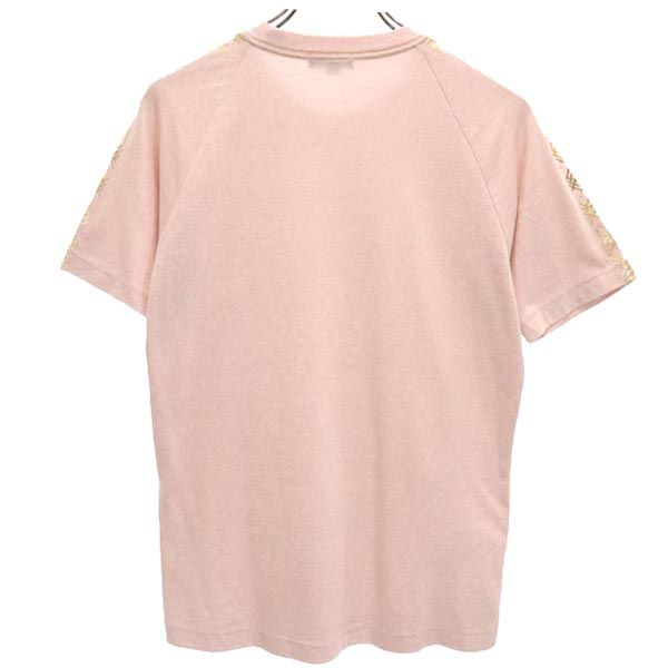 BURBERRY BLUE LABEL バーバリーブルーレーベル 日本製 三陽商会 肩プリント 半袖 Tシャツ M ピンク系 メンズ