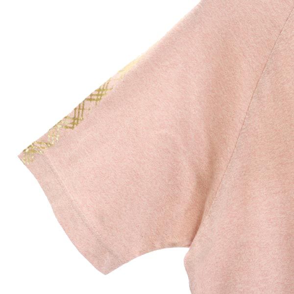 BURBERRY BLUE LABEL バーバリーブルーレーベル 日本製 三陽商会 肩プリント 半袖 Tシャツ M ピンク系 メンズ