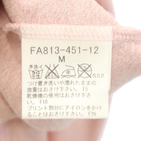 BURBERRY BLUE LABEL バーバリーブルーレーベル 日本製 三陽商会 肩プリント 半袖 Tシャツ M ピンク系 メンズ