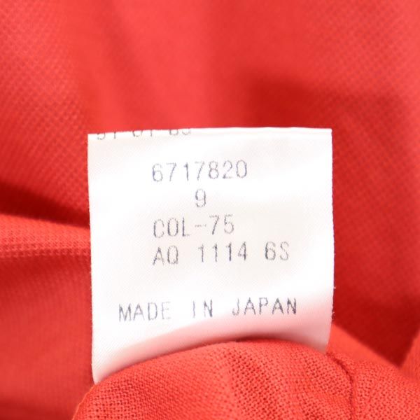 Aquascutum アクアスキュータム 日本製 半袖 ポロシャツ レッド系 レディース