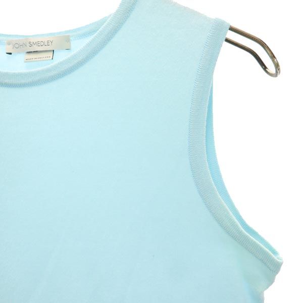 JOHN SMEDLEY ジョンスメドレー ノースリーブ ニット カットソー S ブルー系 レディース