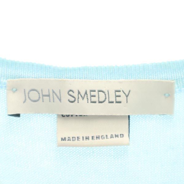 JOHN SMEDLEY ジョンスメドレー ノースリーブ ニット カットソー S ブルー系 レディース
