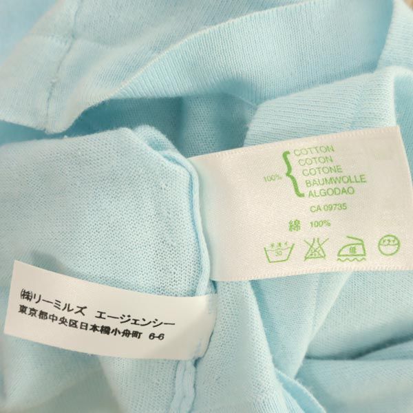 JOHN SMEDLEY ジョンスメドレー ノースリーブ ニット カットソー S ブルー系 レディース