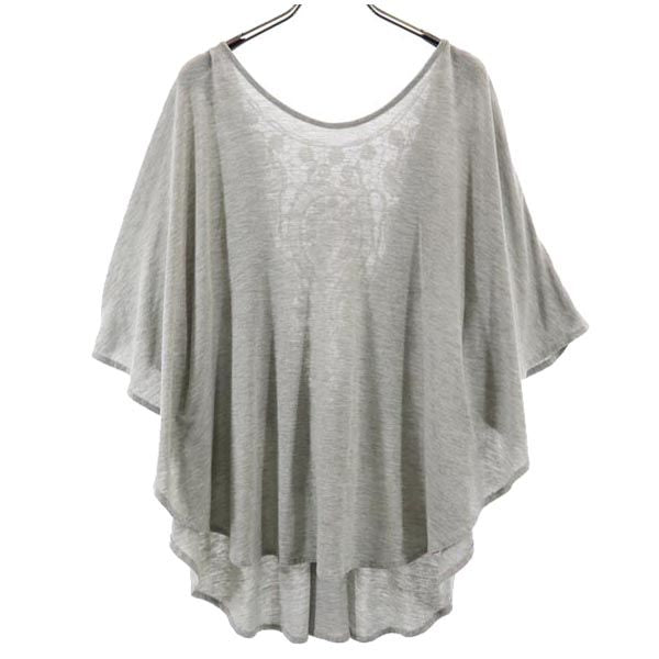 DOROA ドロア 半袖 バックレース カットソー M グレー系 レディース