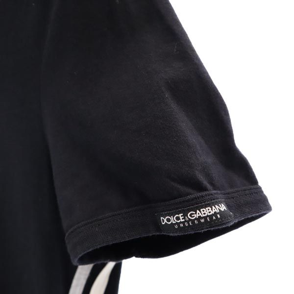 ドルチェアンドガッバーナ 半袖 Vネック Tシャツ EU S ブラック系 DOLCE&GABBANA レディース