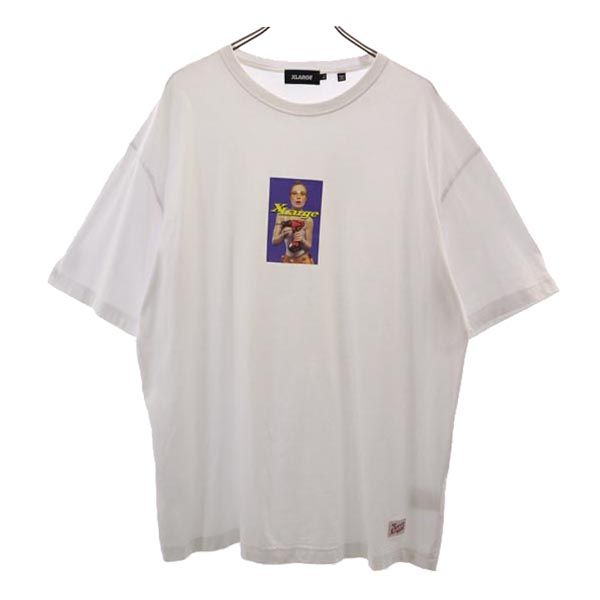 XLARGE エクストララージ プリント 半袖 Tシャツ XL ホワイト系 メンズ