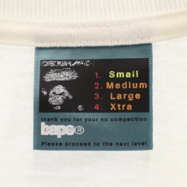 A BATHING APE アベイシングエイプ 日本製 プリント 半袖 Tシャツ S 白系 メンズ