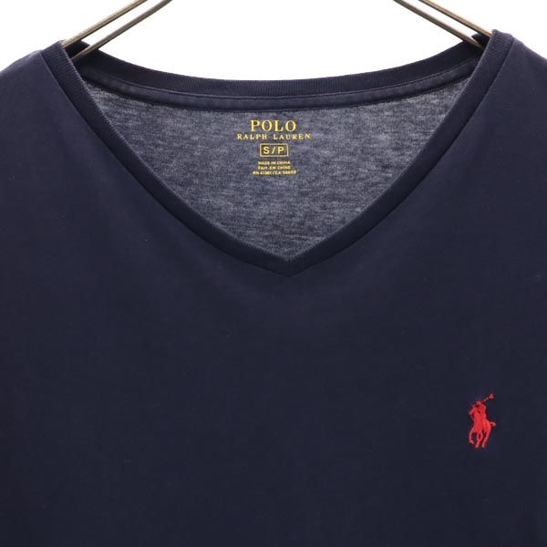POLO RALPH LAUREN ポロラルフローレン 半袖 Vネック Tシャツ S ネイビー系 メンズ