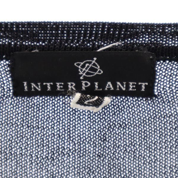 INTER PLANET インタープラネット 7分袖 カーディガン 2 黒 レディース