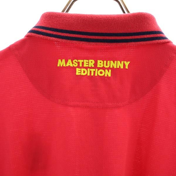 MASTER BUNNY EDITION マスターバニーエディション 日本製 ゴルフ 半袖 ポロシャツ 4 赤 メンズ