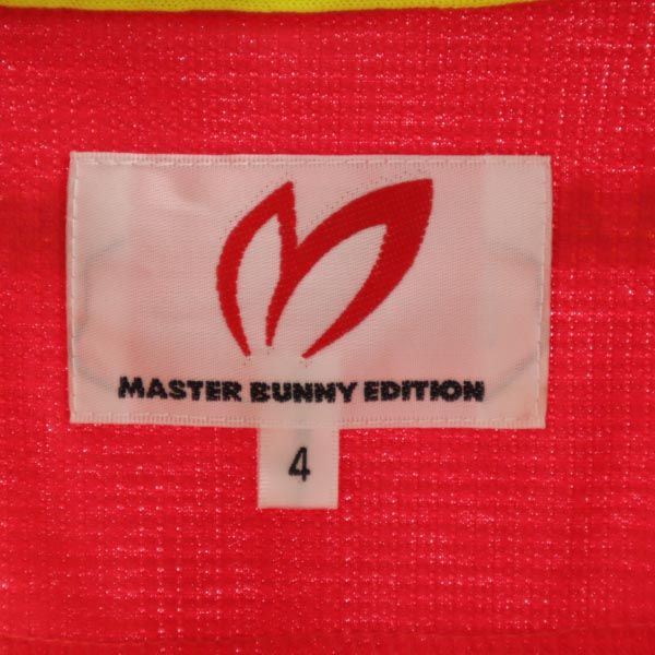 MASTER BUNNY EDITION マスターバニーエディション 日本製 ゴルフ 半袖 ポロシャツ 4 赤 メンズ