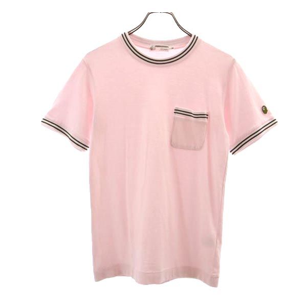 A BATHING APE アベイシングエイプ 日本製 半袖 Tシャツ S ピンク クルーネック メンズ