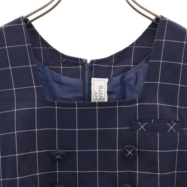 GIVENCHY ジバンシィ ノースリーブ ワンピース ネイビー系 バックジップ キッズ