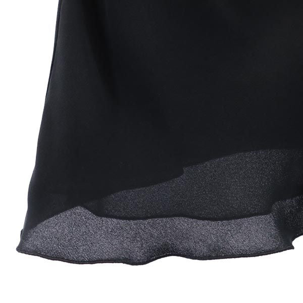 ARMANI COLLEZIONI アルマーニコレッツォーニ シルク タンクトップ 44 ブラック系 カットソー バックジップ レディース