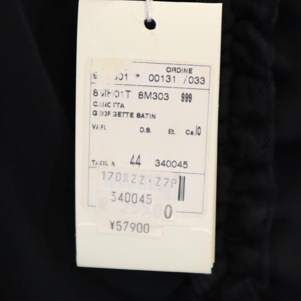 ARMANI COLLEZIONI アルマーニコレッツォーニ シルク タンクトップ 44 ブラック系 カットソー バックジップ レディース