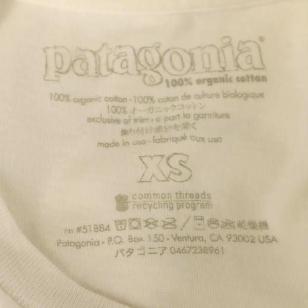 patagonia パタゴニア プリント 半袖 Tシャツ XS ホワイト系 アウトドア メンズ