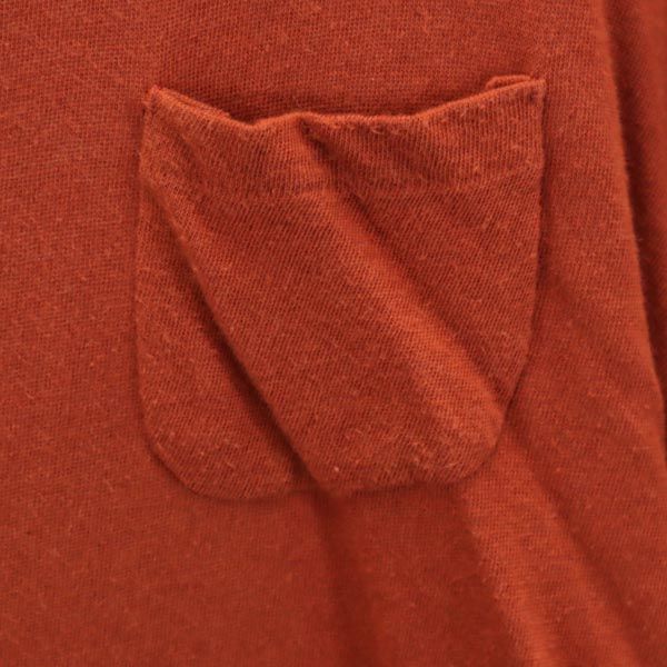 YAECA ヤエカ 日本製 長袖 Tシャツ M ブラウン系 胸ポケット ロンT メンズ