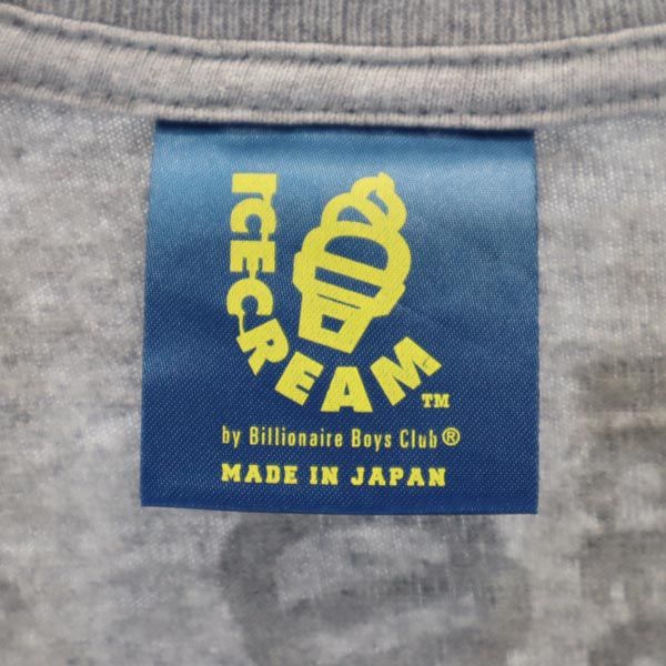 ICE CREAM BILLIONAIRE BOYS CLUB アイスクリーム ビリオネアボーイズクラブ 日本製 プリント 半袖 Tシャツ S グレー系 メンズ