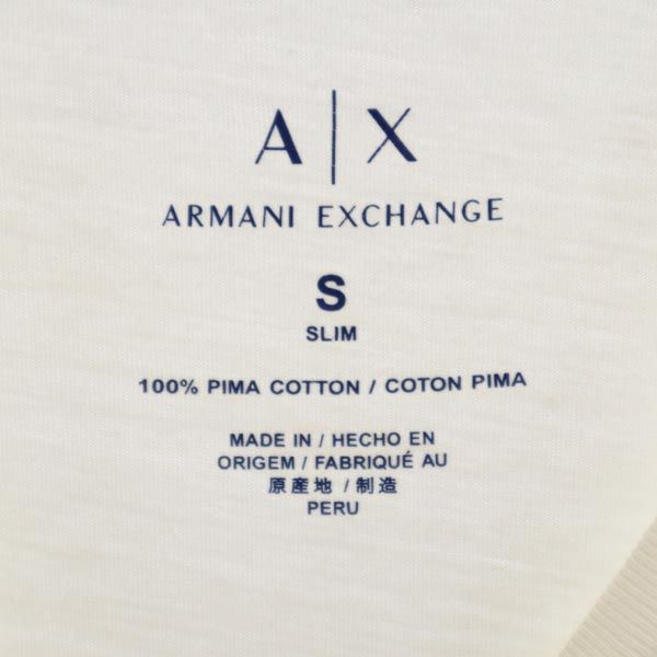 ARMANI EXCHANGE アルマーニエクスチェンジ プリント 半袖 Tシャツ S 白系 メンズ