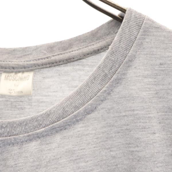 MOSCHINO モスキーノ プリント 半袖 Tシャツ グレー系 レディース