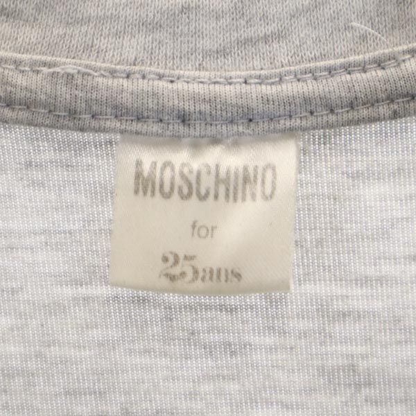 MOSCHINO モスキーノ プリント 半袖 Tシャツ グレー系 レディース