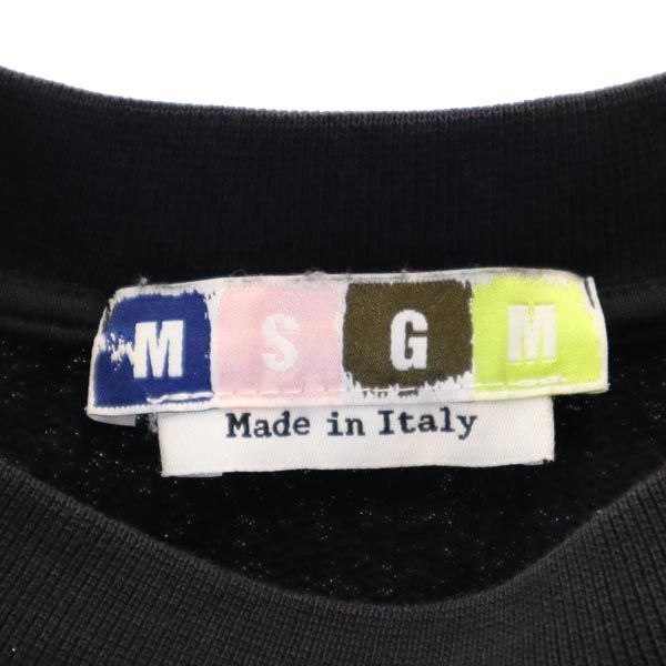 MSGM エムエスジーエム イタリア製 半袖 スウェット トレーナー XS ブラック系 メンズ