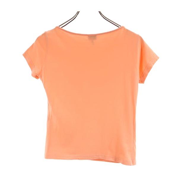 ARMANI JEANS アルマーニジーンズ 半袖 Tシャツ USA8 オレンジ系 ロゴ レディース