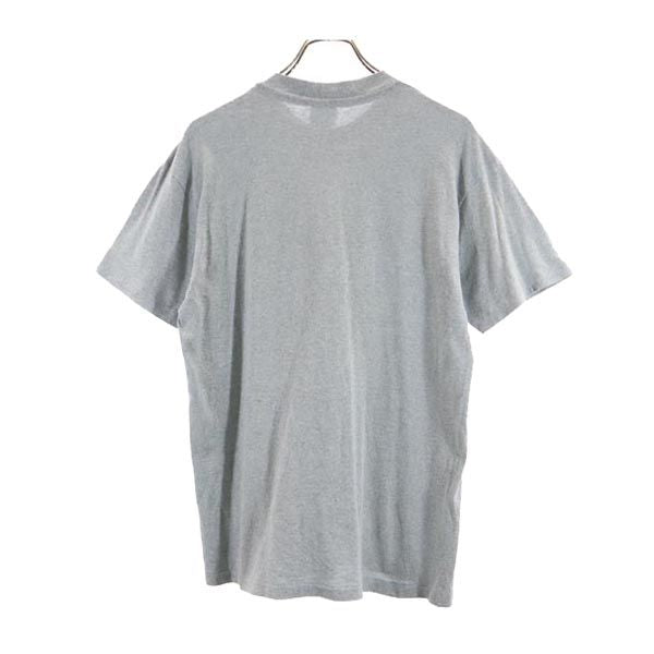 Hanes ヘインズ 80s 90s オールド プリント 半袖 Tシャツ L グレー系 メンズ