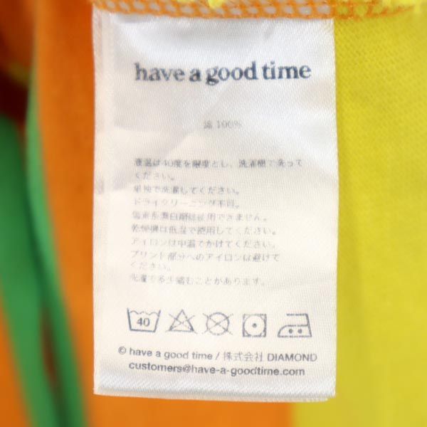 have a good time ハブアグッドタイム ボーダー 半袖 ポロシャツ XL オレンジ系 メンズ